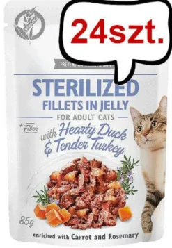 Brit Care Adult Sterilised Duck&Turkey JELLY Mokra karma dla kota op. 85g SASZETKA Pakiet 24szt.
