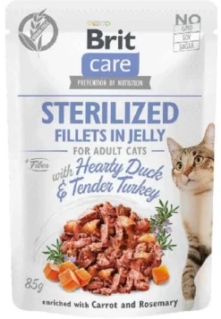 Brit Care Adult Sterilised Duck&Turkey JELLY Mokra karma dla kota op. 85g SASZETKA