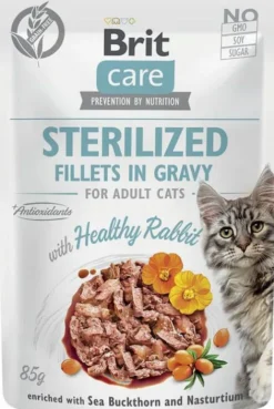 Brit Care Adult Sterilised Rabbit GRAVY Mokra karma dla kota op. 85g SASZETKA