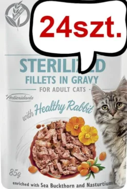 Brit Care Adult Sterilised Rabbit GRAVY Mokra karma dla kota op. 85g SASZETKA Pakiet 24szt.