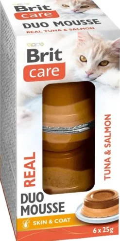 Brit Care Cat Duo Mousse Real Tuna&Salmon Mokra Karma dla kota op. 6x25g