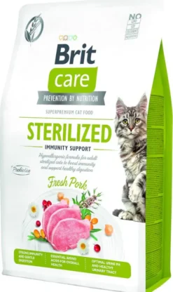 Brit Care Cat Sterilized Immunity Support Fresh Pork Sucha Karma dla kota op. 400g