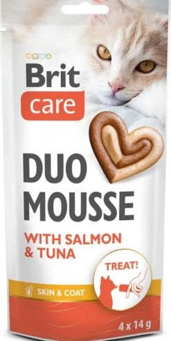 Brit Care Duo Mousse Treat Salmon&Tuna Przysmak dla kota op. 4x14g