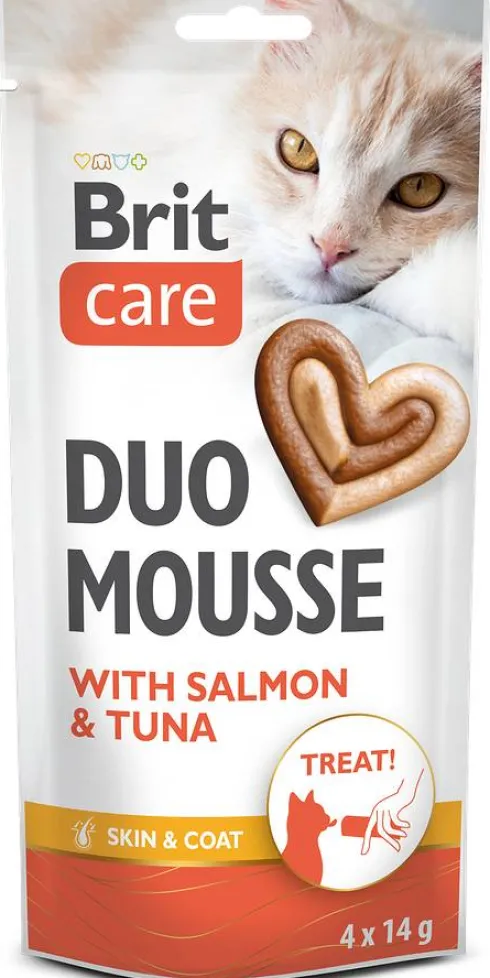 Brit Care Duo Mousse Treat Salmon&Tuna Przysmak dla kota op. 4x14g