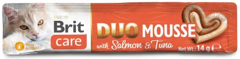 Brit Care Duo Mousse Treat Salmon&Tuna Przysmak dla kota op. 4x14g
