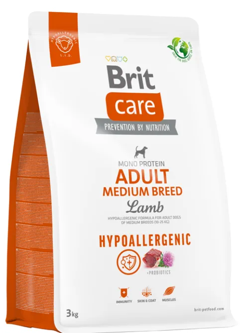 Brit Care Hypoallergenic Adult Medium Breed Lamb Sucha Karma dla psa op. 3kg