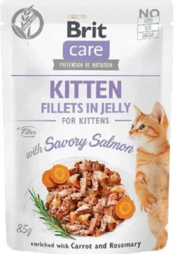 Brit Care Kitten Salmon JELLY Mokra karma dla kociąt op. 85g SASZETKA