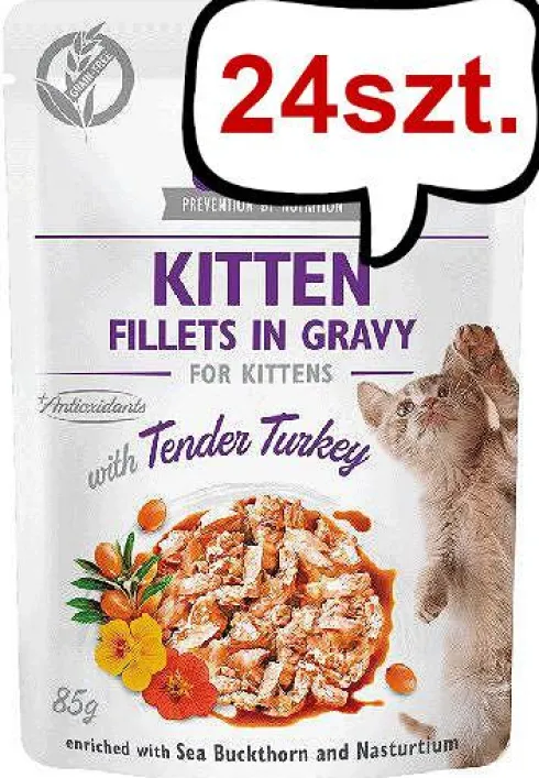 Brit Care Kitten Turkey GRAVY Mokra karma dla kociąt op. 85g SASZETKA Pakiet 24szt.