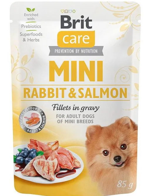 Brit Care Mini Adult Rabbit&Salmon Mokra Karma dla psa op. 85g Pakiet 24szt.