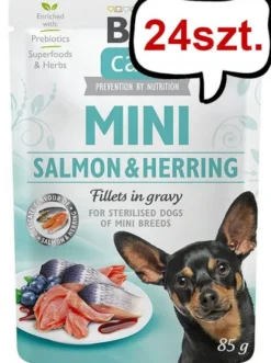 Brit Care Mini Adult Sterilised Salmon&Herring Mokra Karma dla psa op. 85g Pakiet 24szt.