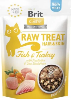 Brit Care Przysmak Raw Treat Hair&Skin Fish&Turkey dla kota op. 40g