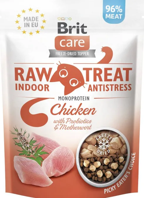 Brit Care Przysmak Raw Treat Indoor&Antistress Chicken dla kota op. 40g