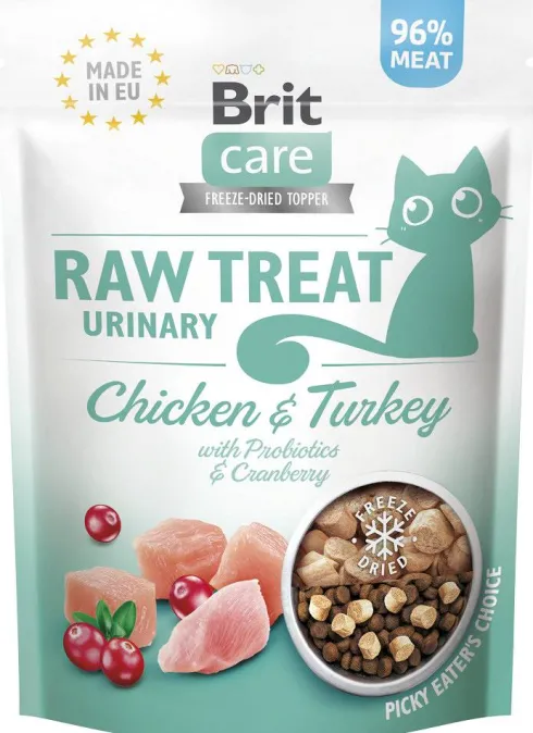 Brit Care Przysmak Raw Treat Urinary Chicken&Turkey dla kota op. 40g