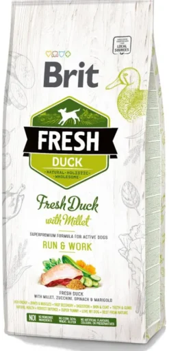 Brit Fresh Run&Work Adult Active Duck with Millet Sucha Karma dla psa op. 12kg