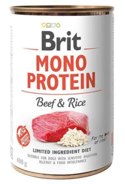 Brit Mono Protein Adult Beef&Rice Mokra Karma dla psa op. 400g Pakiet 12szt.