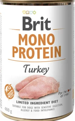 Brit Mono Protein Adult Turkey Mokra Karma dla psa op. 400g Pakiet 12szt.