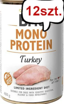 Brit Mono Protein Adult Turkey Mokra Karma dla psa op. 400g Pakiet 12szt.