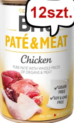 Brit Pate&Meat Adult Chicken Mokra Karma dla psa op. 400g Pakiet 12szt.