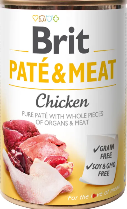 Brit Pate&Meat Adult Chicken Mokra Karma dla psa op. 800g Pakiet 6szt.
