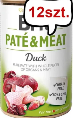 Brit Pate&Meat Adult Duck Mokra Karma dla psa op. 400g Pakiet 12szt.
