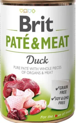 Brit Pate&Meat Adult Duck Mokra Karma dla psa op. 400g Pakiet 12szt.
