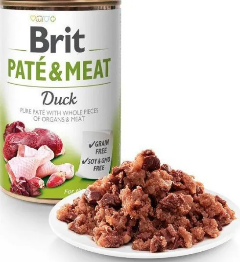Brit Pate&Meat Adult Duck Mokra Karma dla psa op. 800g Pakiet 6szt.
