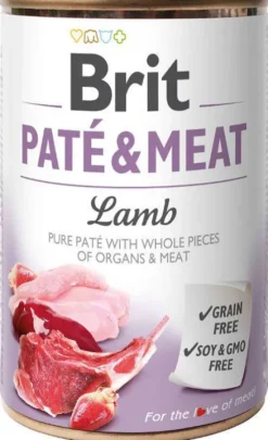 Brit Pate&Meat Adult Lamb Mokra Karma dla psa op. 400g Pakiet 12szt.