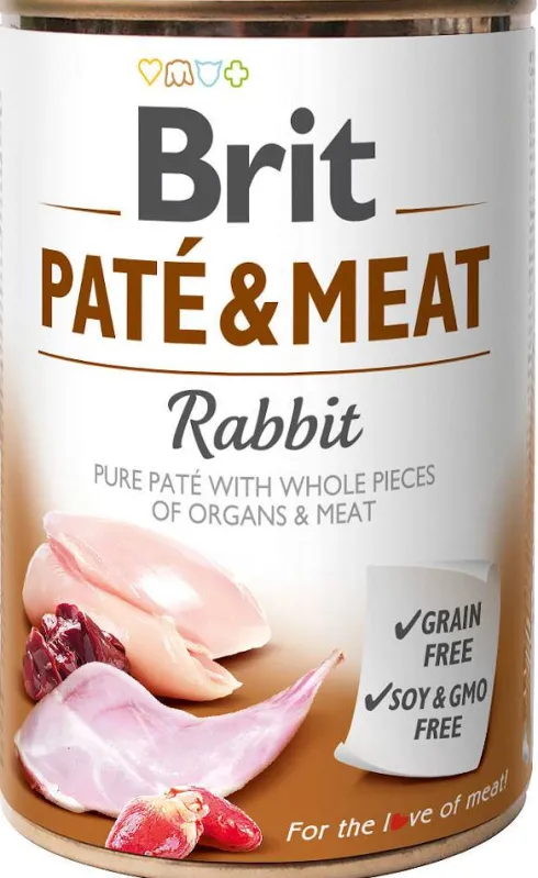 Brit Pate&Meat Adult Rabbit Mokra Karma dla psa op. 800g