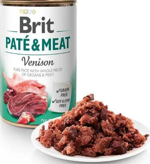 Brit Pate&Meat Adult Venison Mokra Karma dla psa op. 800g
