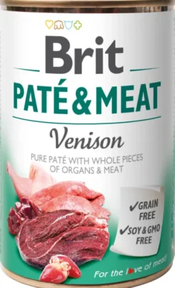 Brit Pate&Meat Adult Venison Mokra Karma dla psa op. 800g