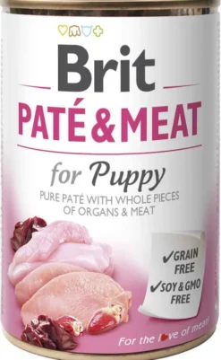 Brit Pate&Meat Puppy Chicken&Turkey Mokra Karma dla psa op. 400g