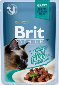 Brit Premium Adult Beef Fillets GRAVY Mokra Karma dla kota op. 85g