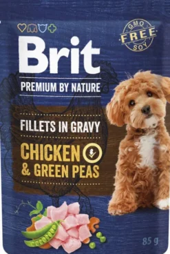 Brit Premium Adult Chicken&Green Peas Fillets in Gravy Mokra Karma dla psa op. 85g