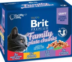 Brit Premium Adult Family Plate Chunks Mokra Karma dla kota op. 12x100g