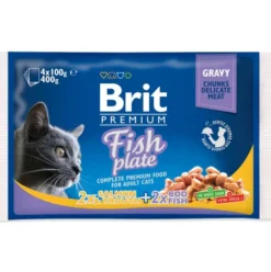 Brit Premium Adult Fish Plate Mokra Karma dla kota op. 4x100g