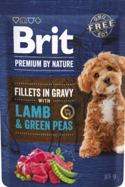 Brit Premium Adult Lamb&Green Peas Fillets in Gravy Mokra Karma dla psa op. 85g Pakiet 24szt.