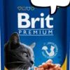 Brit Premium Adult łosoś i pstrąg w sosie Mokra Karma dla kota op. 100g Pakiet 24szt.