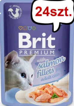 Brit Premium Adult Salmon Fillets JELLY Mokra Karma dla kota op. 85g PAKIET 24szt.