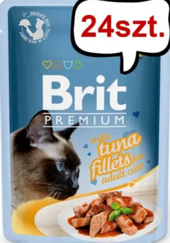 Brit Premium Adult Tuna Fillets GRAVY Mokra Karma dla kota op. 85g PAKIET 24szt.