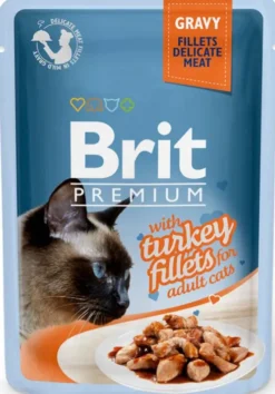 Brit Premium Adult Turkey Fillets GRAVY Mokra Karma dla kota op. 85g