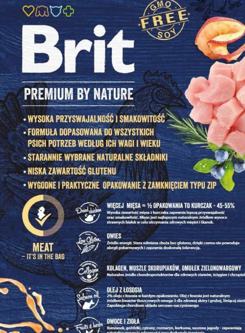 Brit Premium by Nature Adult Small Sucha Karma dla psa op. 8kg