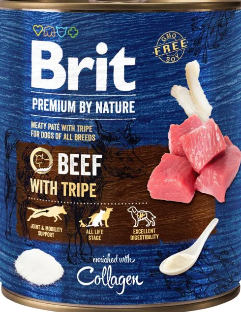 Brit Premium by Nature Beef with Tripe Mokra Karma dla psa op. 800g Pakiet 6szt.