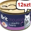 Brit Premium by Nature Cat Mousse Poultry heart Mokra Karma dla kota op. 85g Pakiet 12szt.