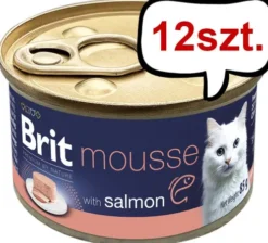 Brit Premium by Nature Cat Mousse Salmon Mokra Karma dla kota op. 85g Pakiet 12szt.