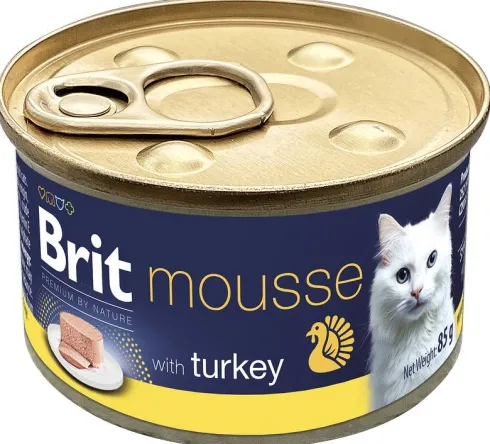 Brit Premium by Nature Cat Mousse Turkey Mokra Karma dla kota op. 85g