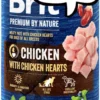 Brit Premium by Nature Chicken with Chicken Hearts Mokra Karma dla psa op. 400g Pakiet 6szt.