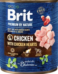 Brit Premium by Nature Chicken with Chicken Hearts Mokra Karma dla psa op. 800g