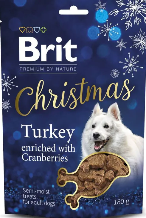 Brit Premium by Nature Christmas Snack Turkey with Cranberries Przysmaki dla psa op. 180g