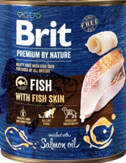 Brit Premium by Nature Fish with Fish Skin Mokra Karma dla psa op. 800g Pakiet 6szt.