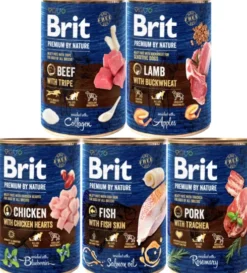 Brit Premium by Nature Pakiet degustacyjny Mokra Karma dla psa op. 5x400g